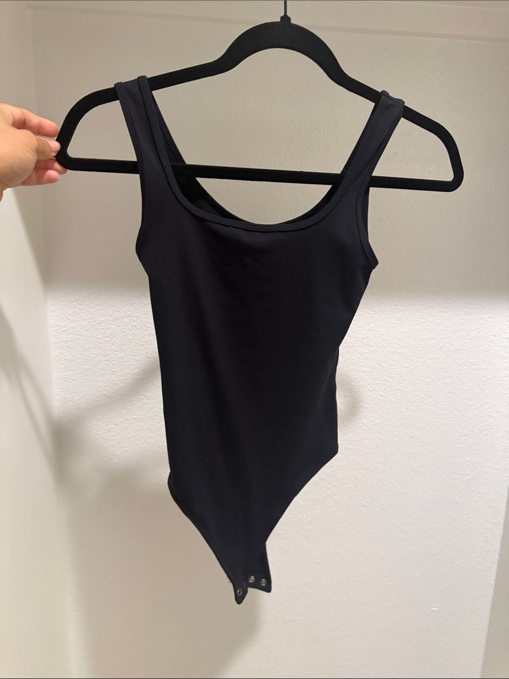 Abercrombie & Fitch Black Scoop Tank Bodysuit